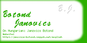 botond janovics business card